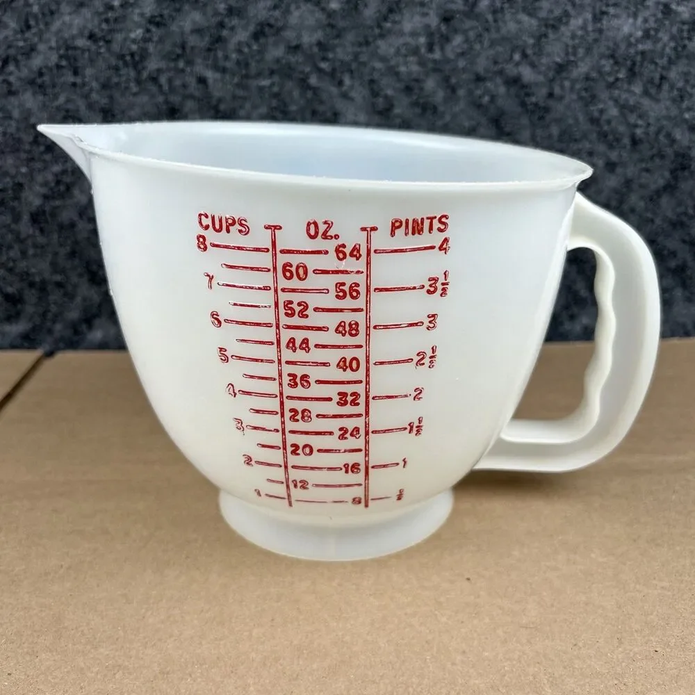 VTG 1977 TUPPERWARE Mix N Store 8 Cup 2 Qt Measuring Bowl Pitcher No Lid 500-9